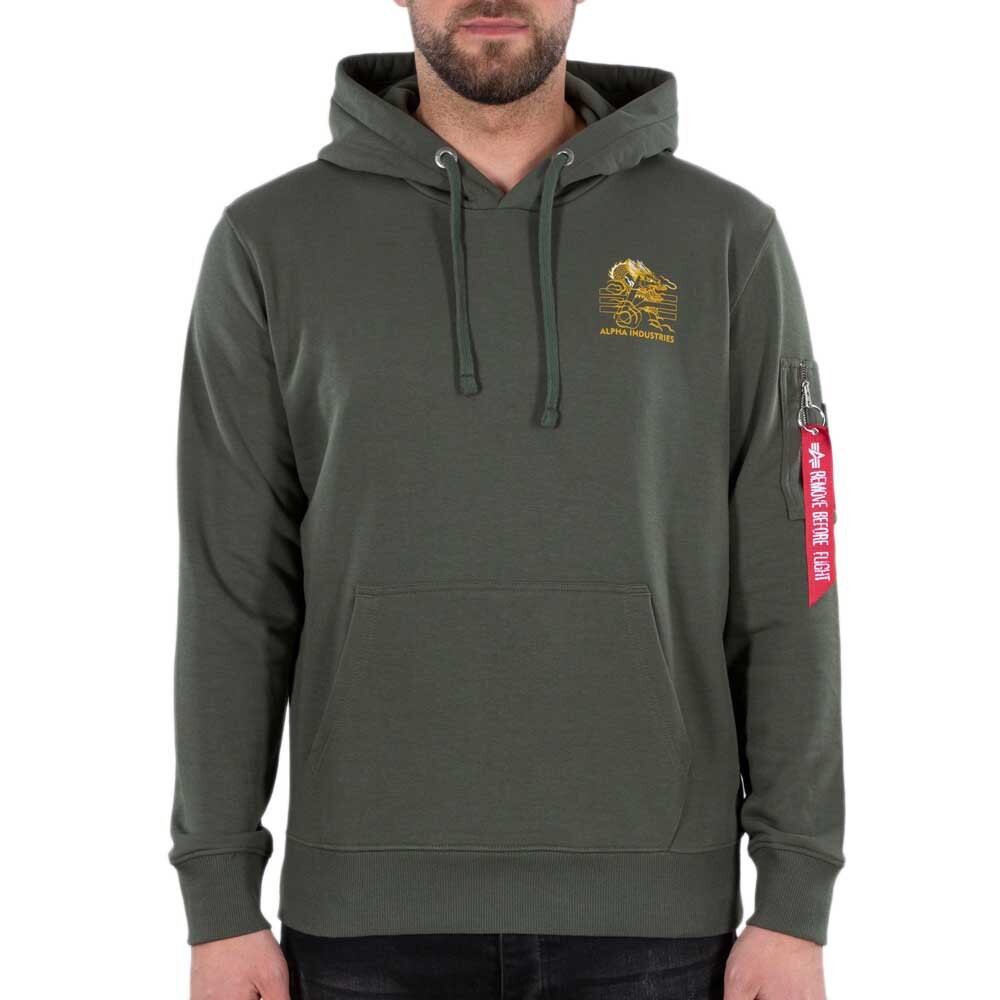 

Худи Alpha Industries Heritage Dragon, зеленый