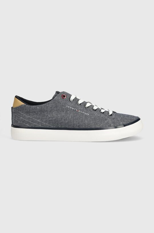 Кроссовки TH HI VULC LOW CHAMBRAY Tommy Hilfiger, темно-синий кроссовки tommy hilfiger th hi vulc core low slip on fm0fm04734 desert sky dw5 темно синий