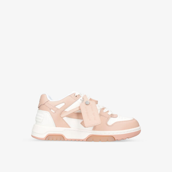 

Кожаные кроссовки out of office с низким берцем Off-White, розовый