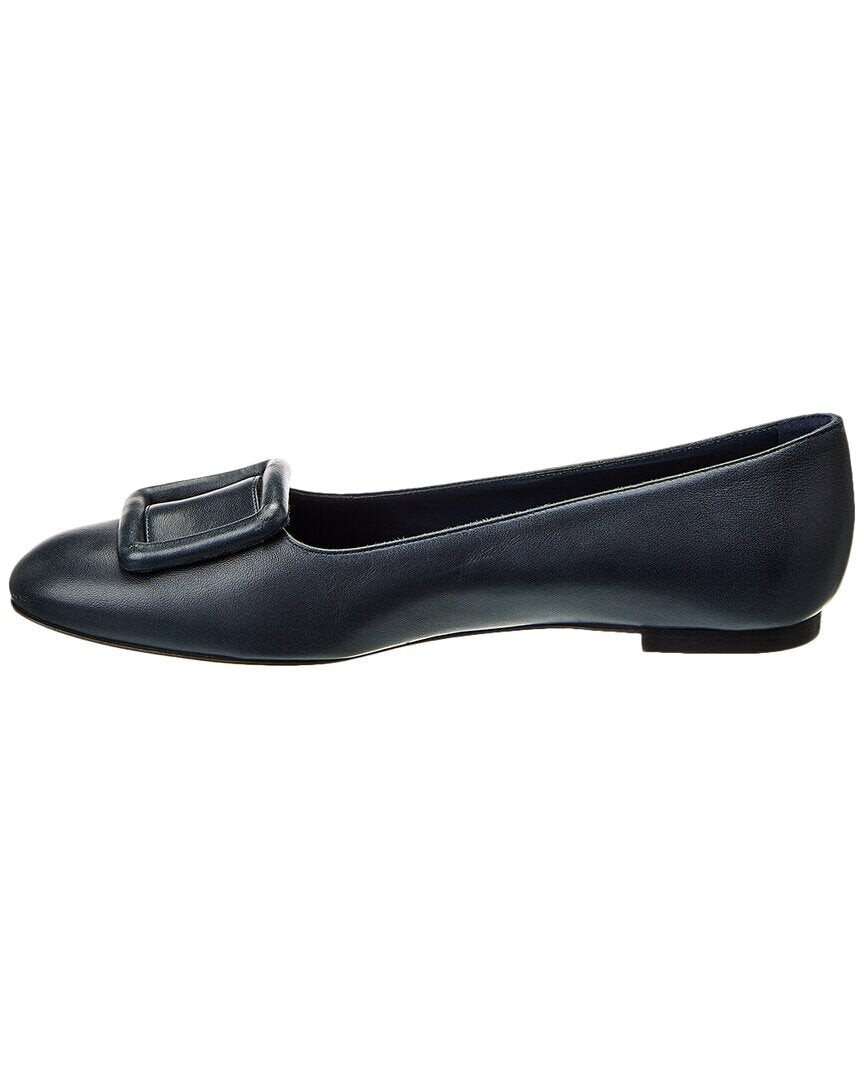 

Кожаные туфли на плоской подошве Manolo Blahnik Maydi 10, синий