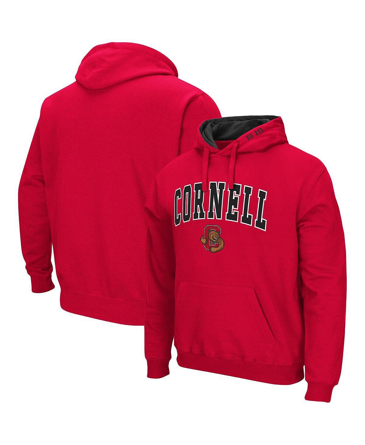 

Мужской красный пуловер с капюшоном Cornell Big Red Arch и Logo Colosseum