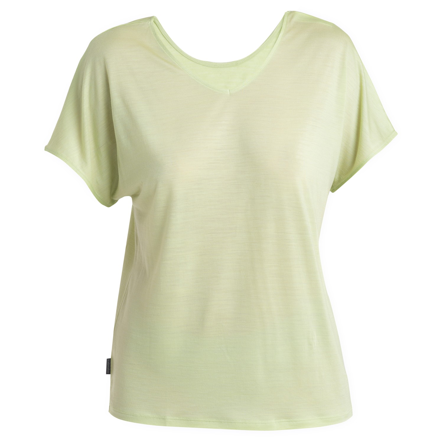 Рубашка из мериноса Icebreaker Women's Drayden Reversible S/S Top, цвет Glazen женский топ для танца живота эластичный хлопковый топ с v образным вырезом спереди большим круглым вырезом и средним рукавом ay05