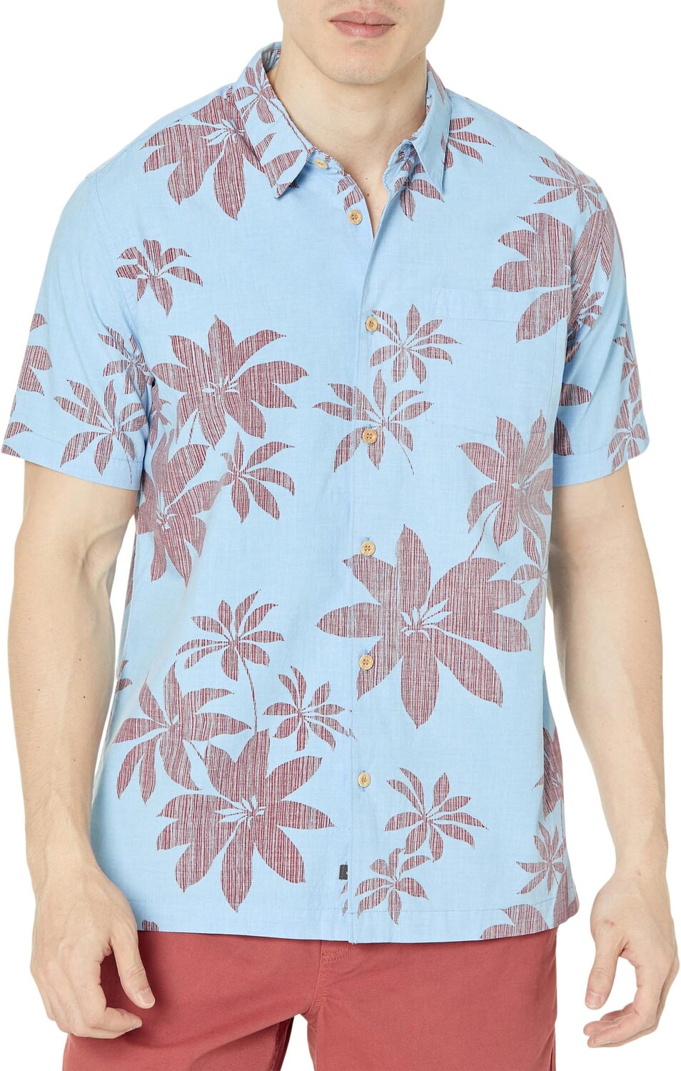 

Рубашка Hot Nights Short Sleeve Woven Quiksilver, цвет Dusk Blue