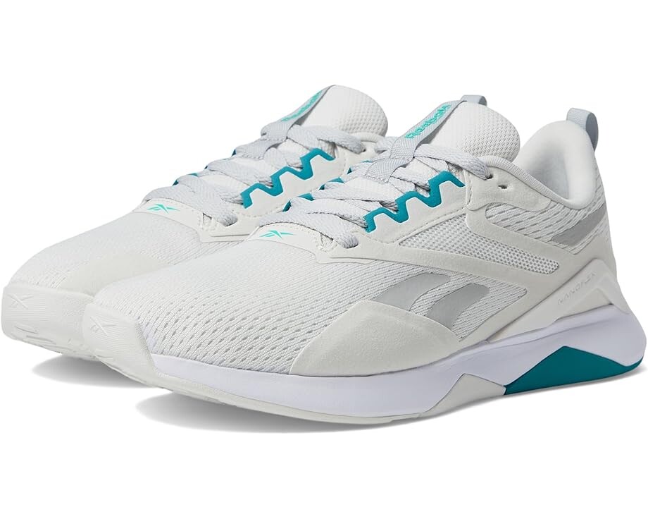 

Кроссовки Reebok Nanoflex TR 2, цвет Barely Grey/Team Teal/White