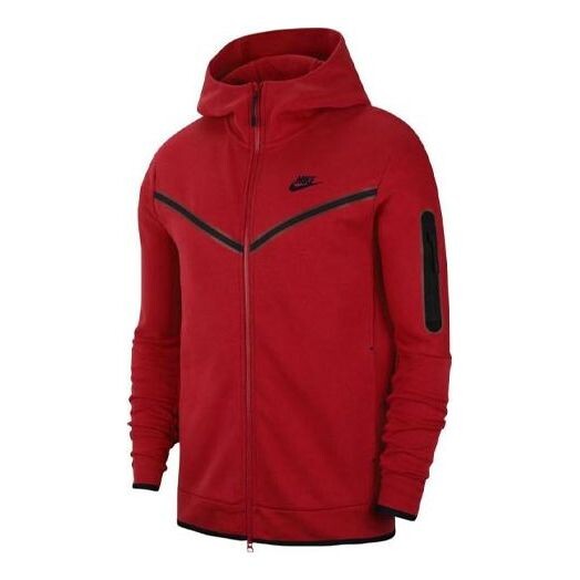 

Куртка Men's Nike Logo Printing Solid Color Hooded Jacket Red, красный