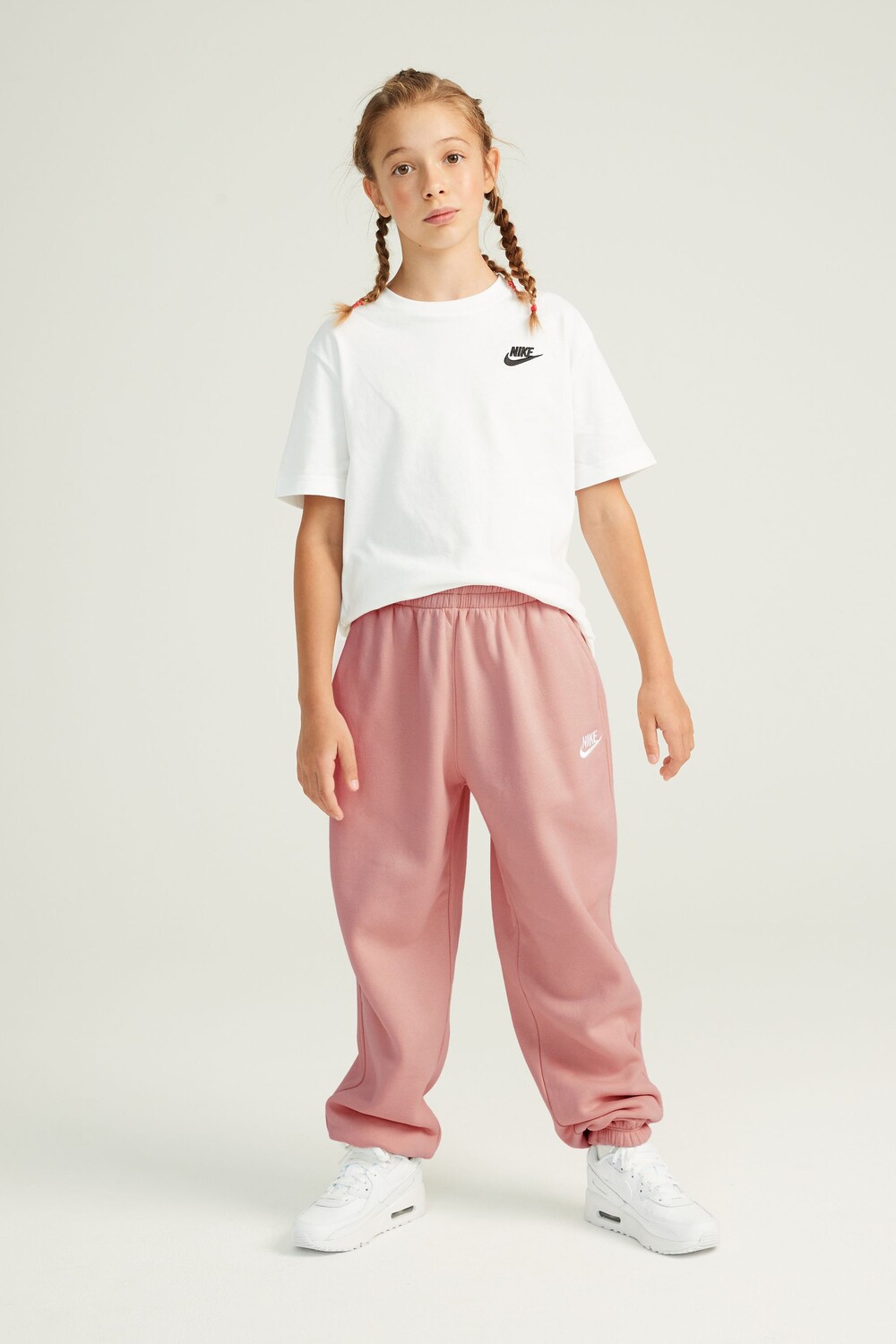 

Флисовые джоггеры оверсайз Club Nike, красный