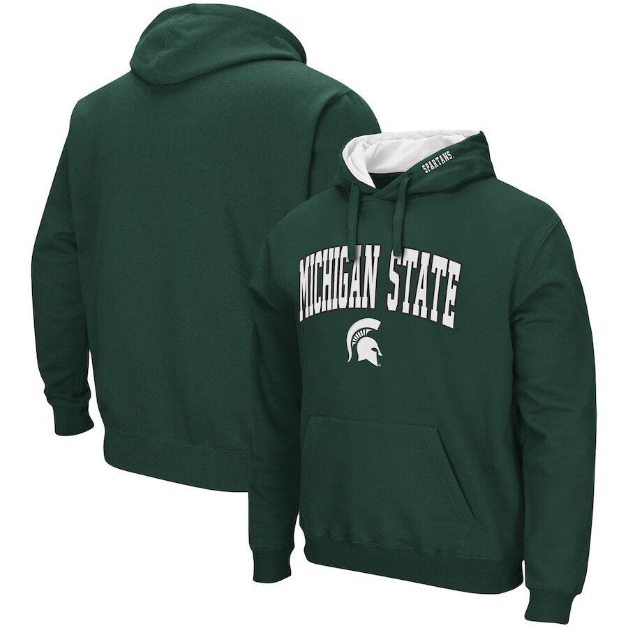 

Пуловер с капюшоном Colosseum Michigan State Spartans, зеленый