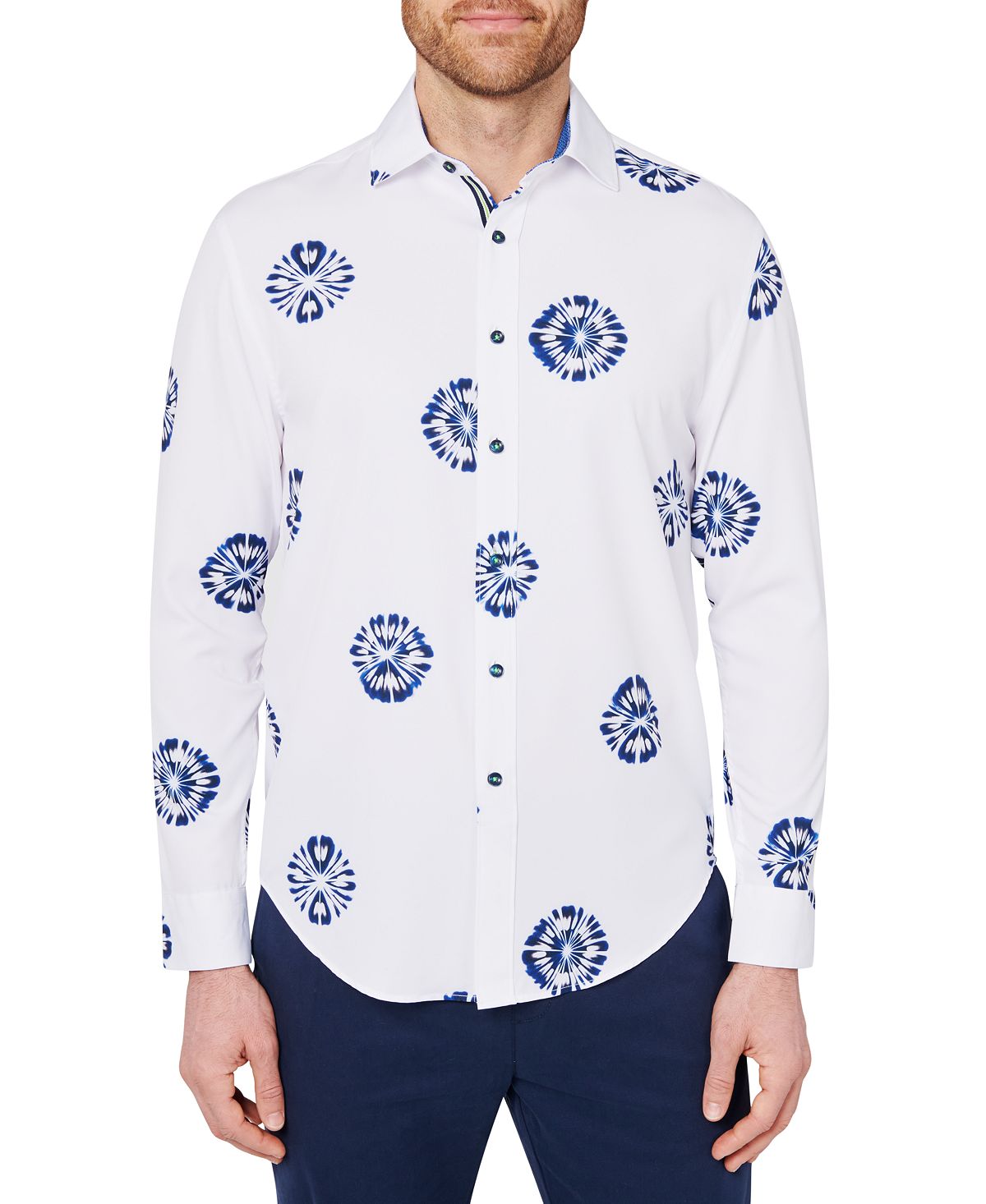 Мужская рубашка узкого кроя с цветочным принтом Society of Threads