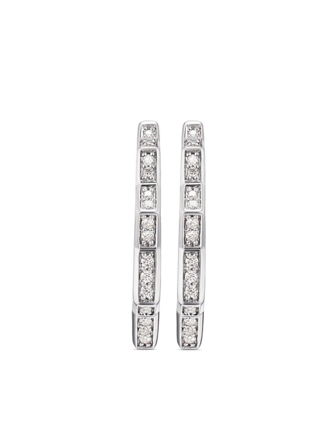 

Серебряные серьги-кольца Stax с бриллиантами David Yurman, серебряный