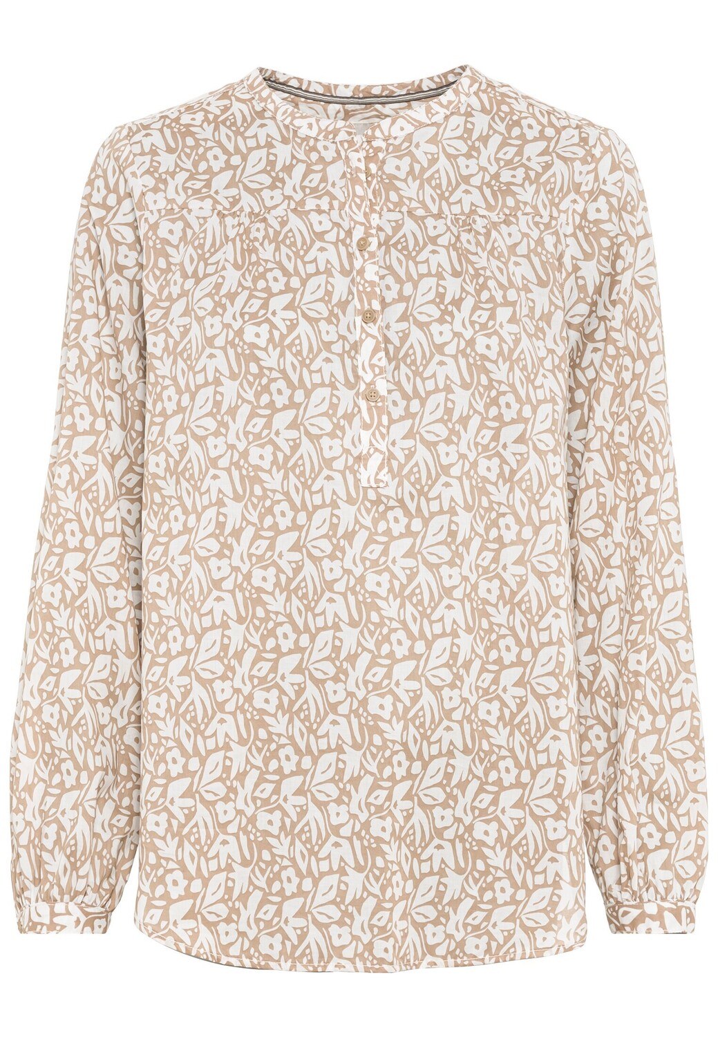 

Блуза Camel Active Schlupf mit Allover Blumenprint, цвет Hellbraun-weiß