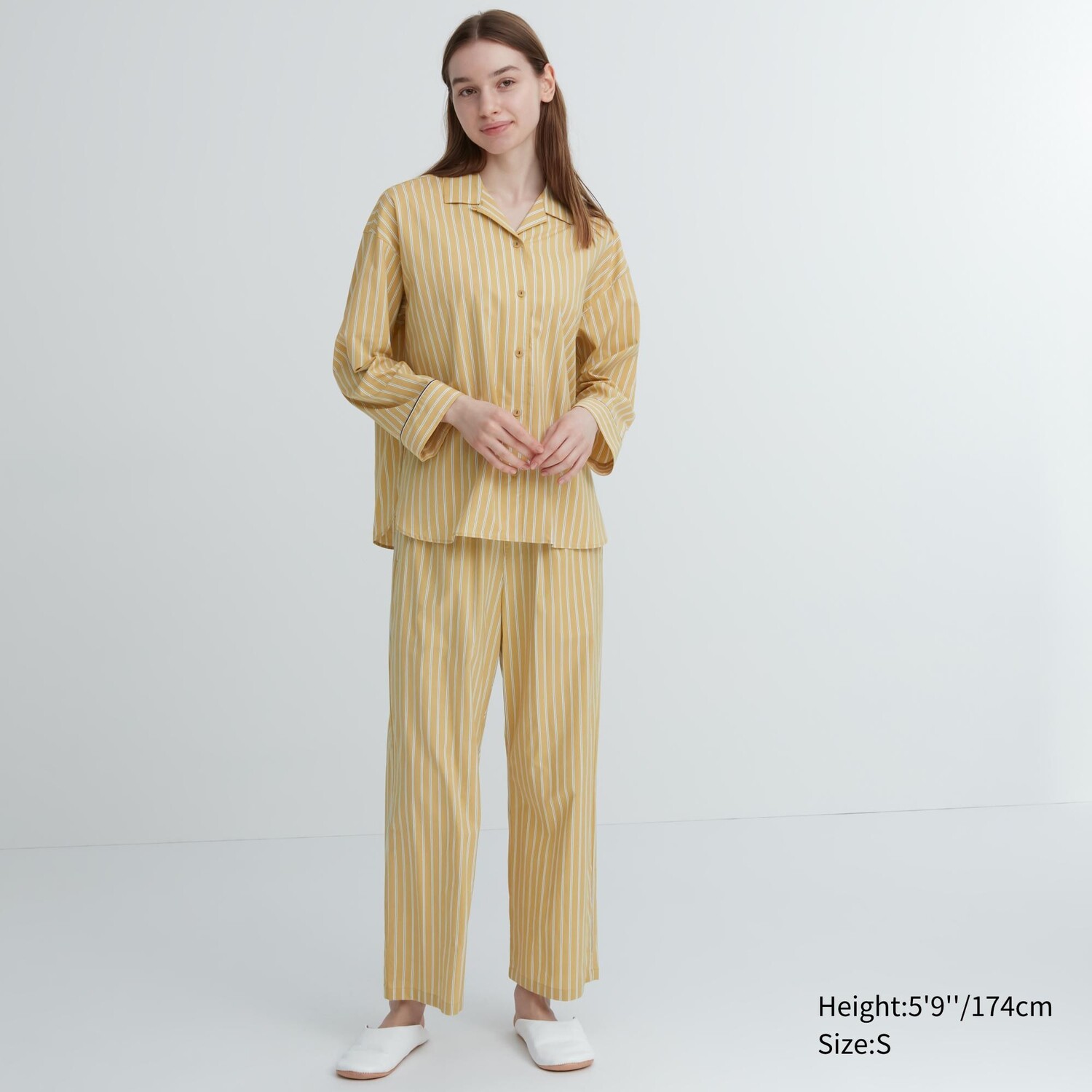 

Мягкая эластичная пижама с длинными рукавами Uniqlo, желтый