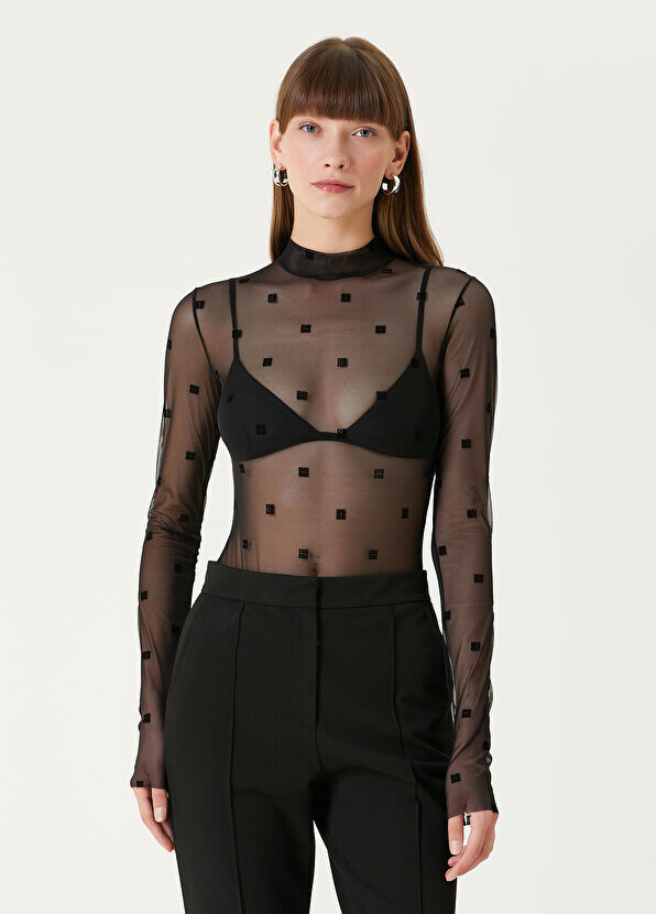 

Боди из тюля 4G Givenchy, черный