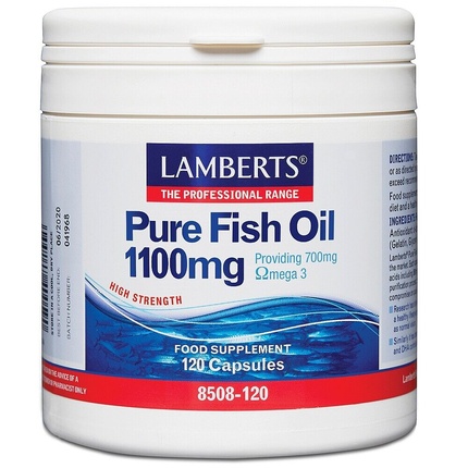 цена Чистый рыбий жир 1100 мг 120 капсул, Lamberts