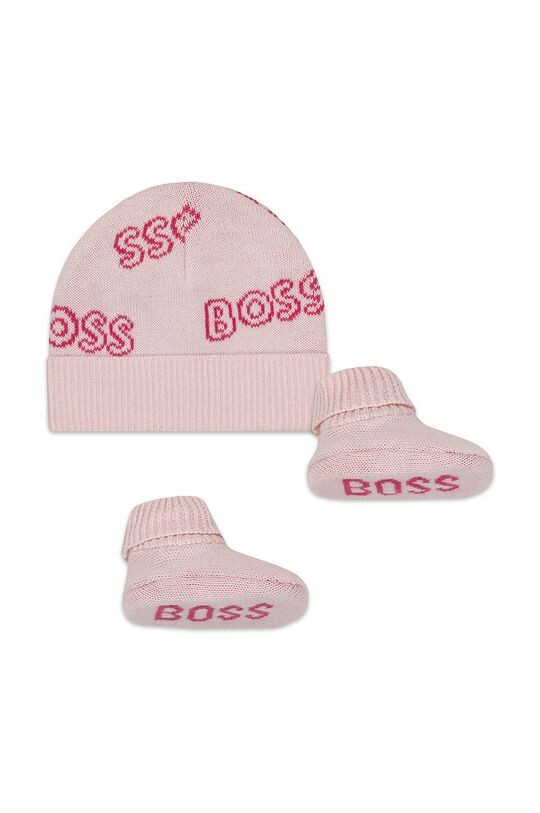 

Детская хлопковая шапочка Boss, розовый