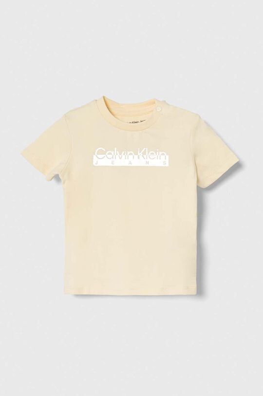 

Детская футболка Calvin Klein Jeans, бежевый