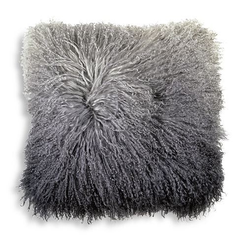 

Кудрявая подушка из овчины Dip Dye, 18 x 18 дюймов Michael Aram, цвет Gray