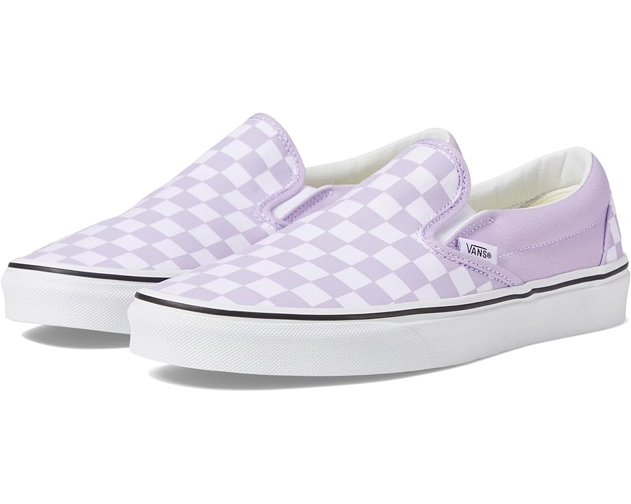 Кроссовки Vans Classic Slip-On, цвет Color Theory Checkerboard Purple Heather plaid mixed color checkerboard pattern men
