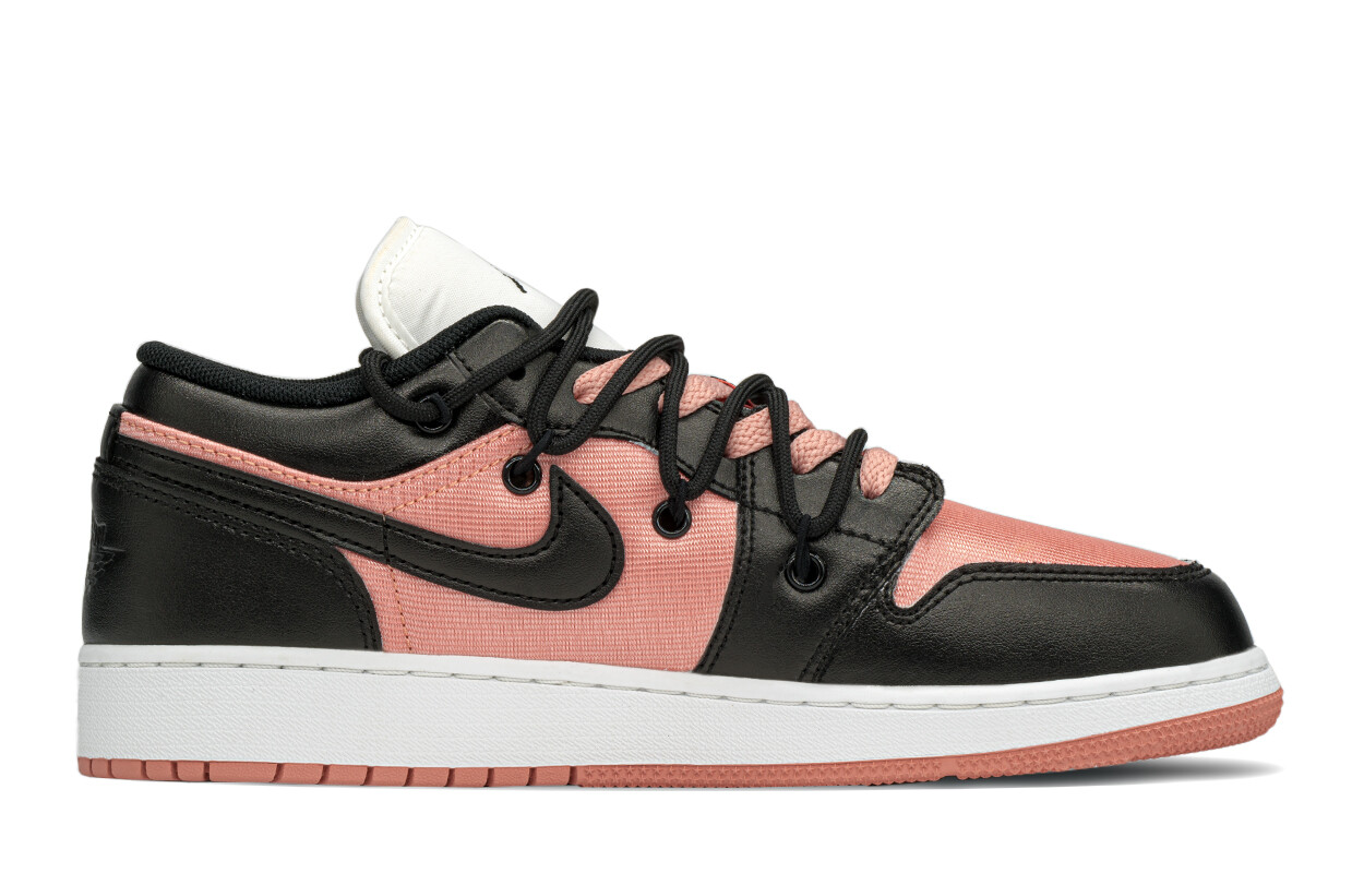 

Кроссовки Air Jordan 1 Vintage Basketball Shoes Women's Low-top Black/pink, черный/розовый