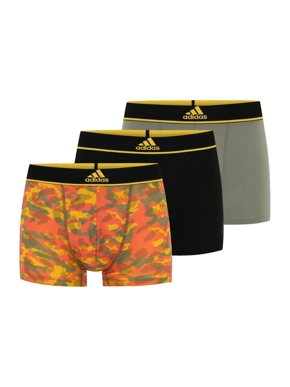 

Трусы боксеры Adidas, хаки/светло-оранжевый/черный