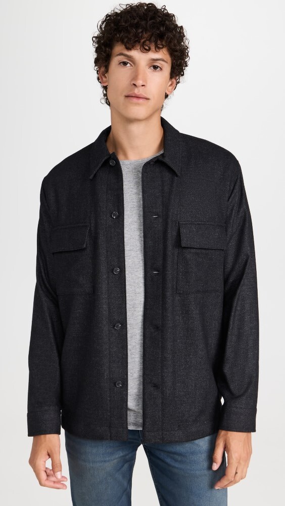 

Рубашка Vince Wool Flannel Overshirt