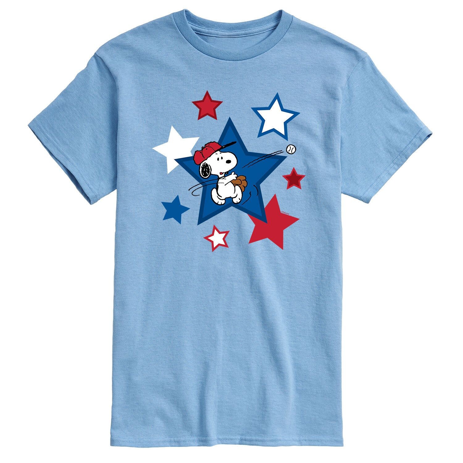 

Мужская футболка Peanuts Snoopy Baseball Stars Licensed Character