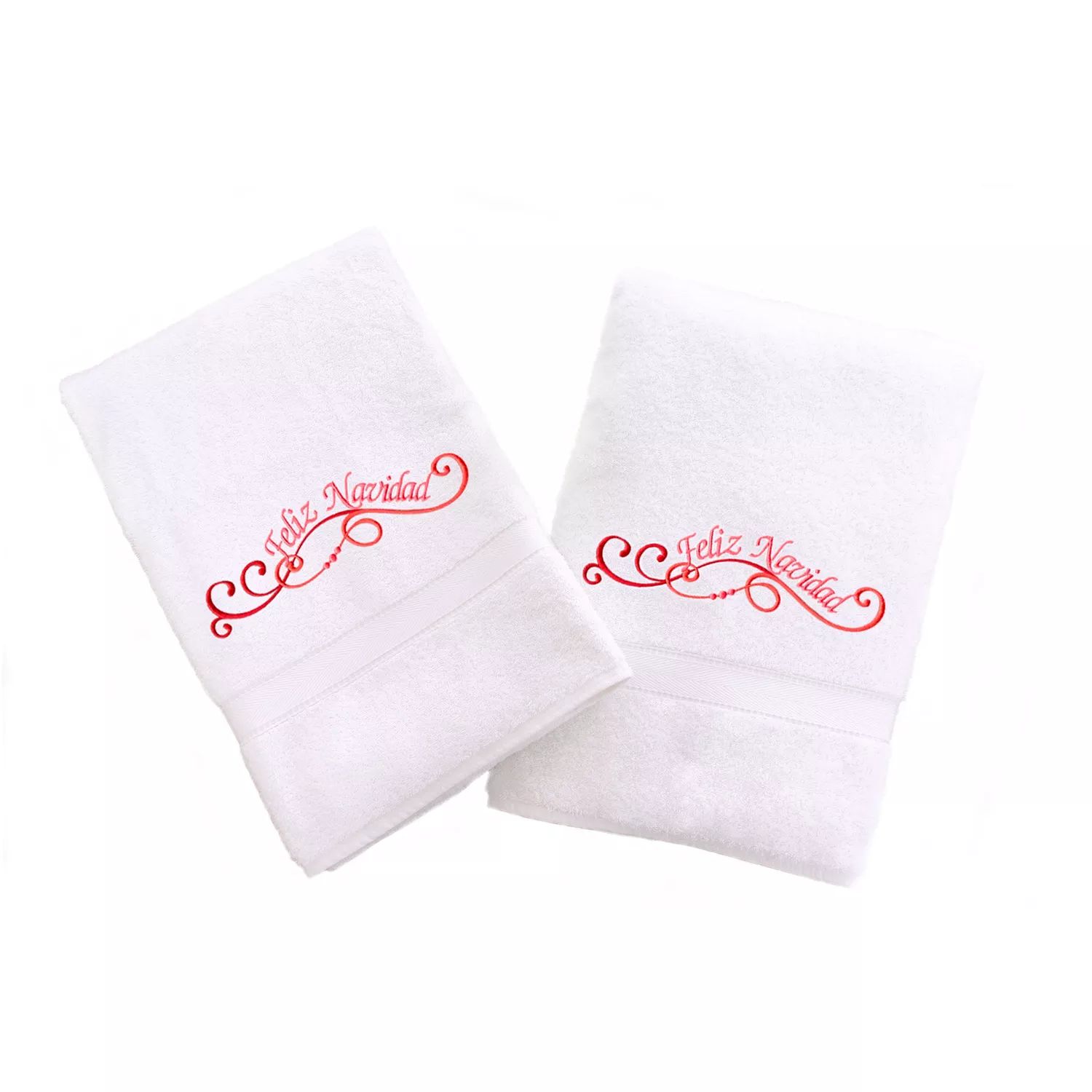 Linum Home Textiles Праздничные полотенца для рук с вышивкой бордюром, 2 упаковки виниловая пластинка jos feliciano feliz navidad 1 cd