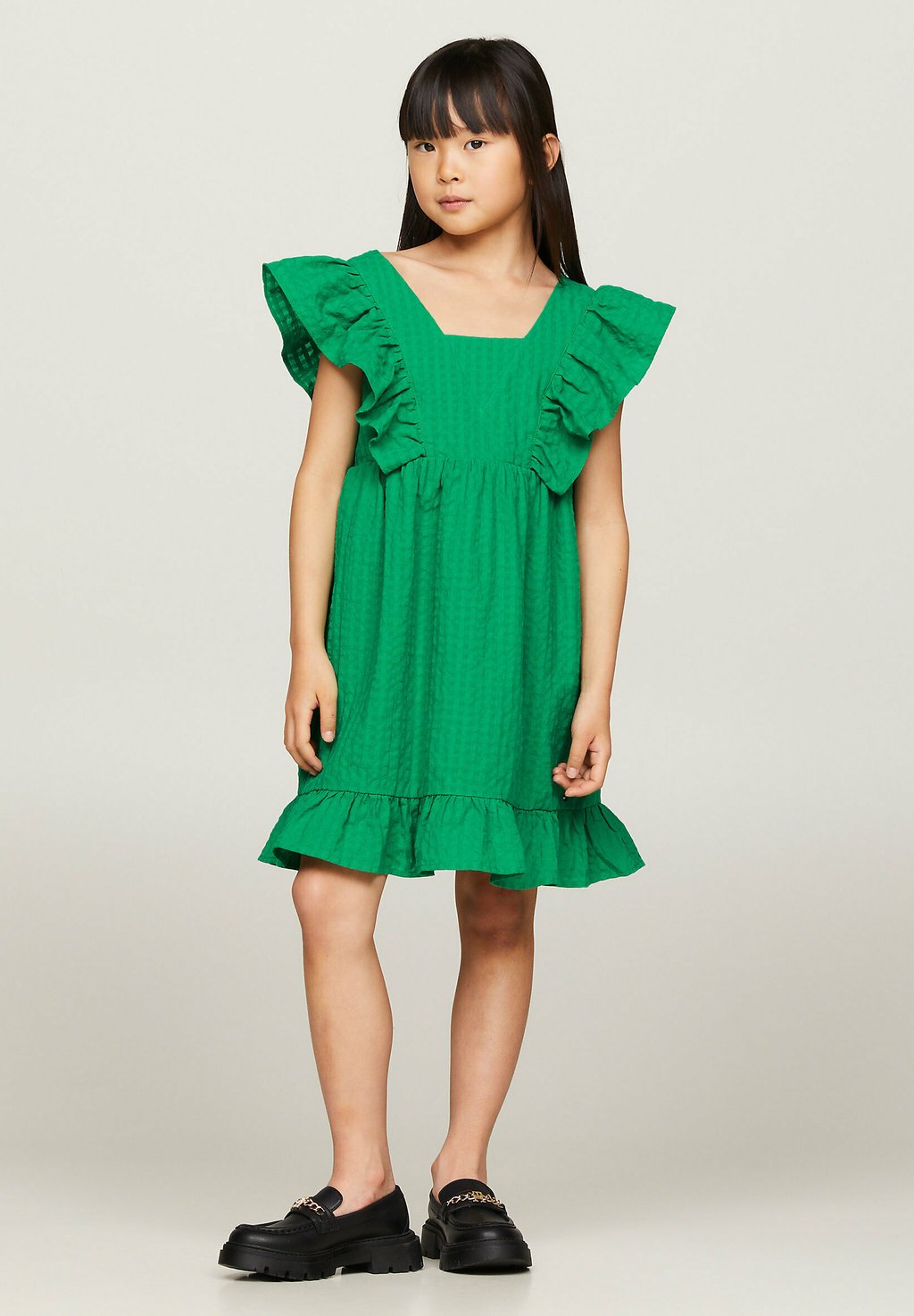 Летнее платье Frill Fit And Flare Tommy Hilfiger, цвет olympic green