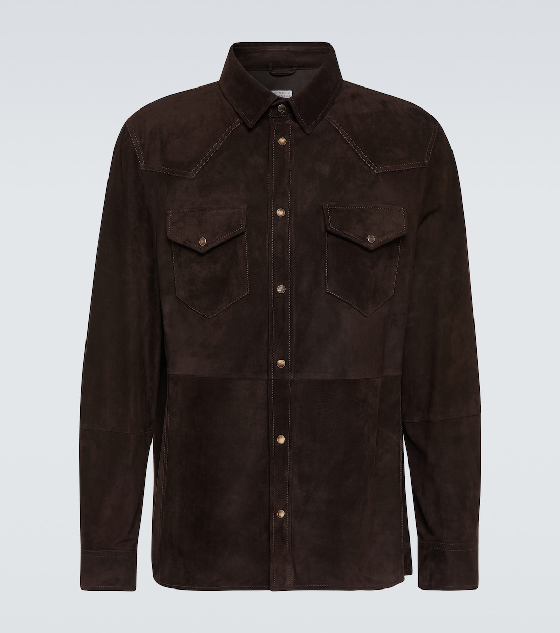 Замшевая рубашка Brunello Cucinelli, бежевый замшевая верхняя куртка brunello cucinelli светло коричневый
