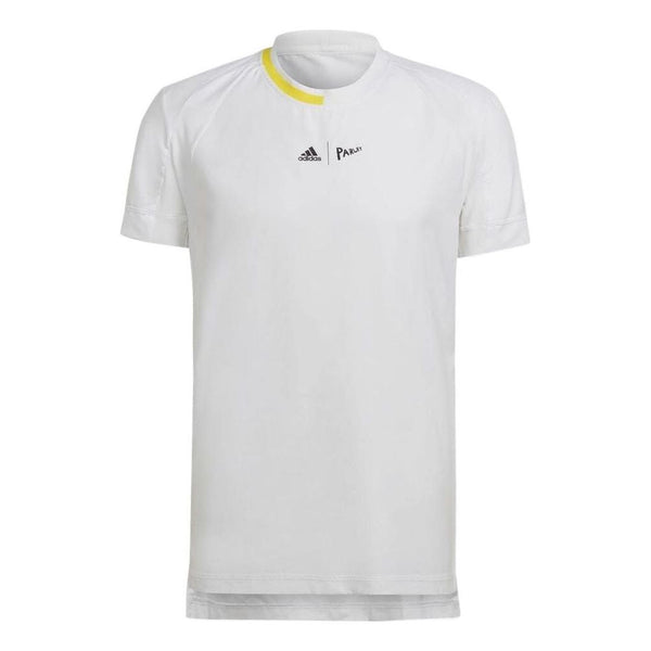 Футболка Men's adidas Colorblock Logo Printing Short Sleeve White T-Shirt, белый футболка adidas colorblock logo printing short sleeve white t shirt белый