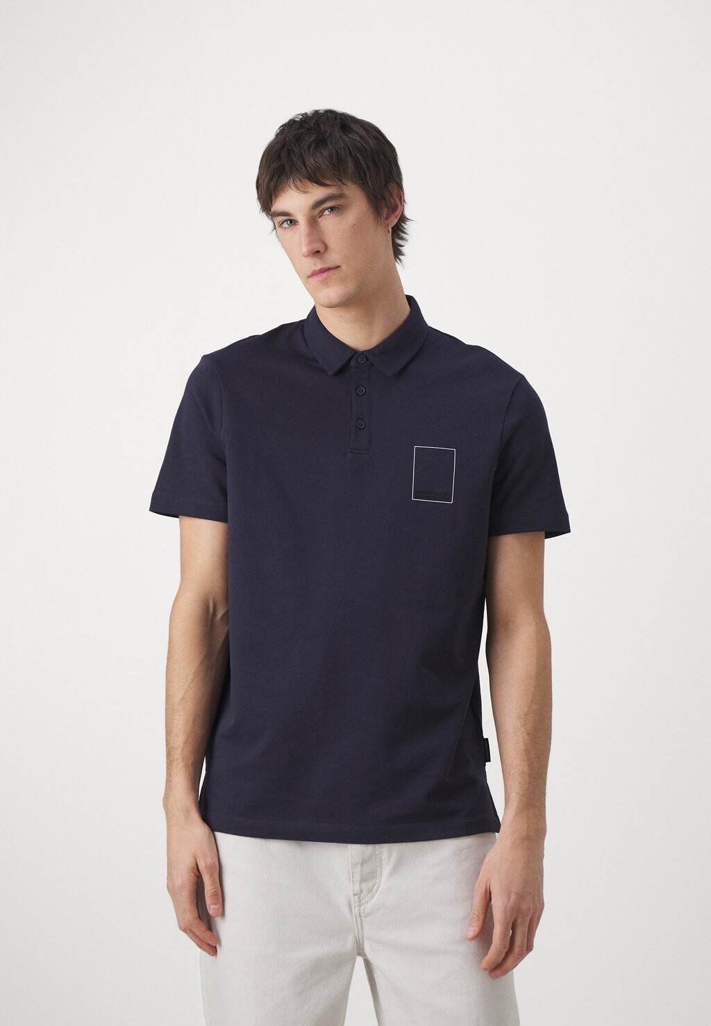 

Рубашка поло Armani Exchange, темно-синий
