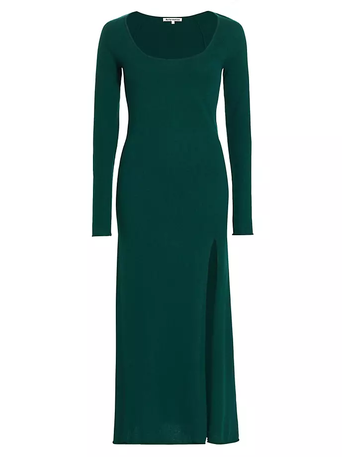 

Платье миди Jennita из кашемира Reformation, цвет emerald