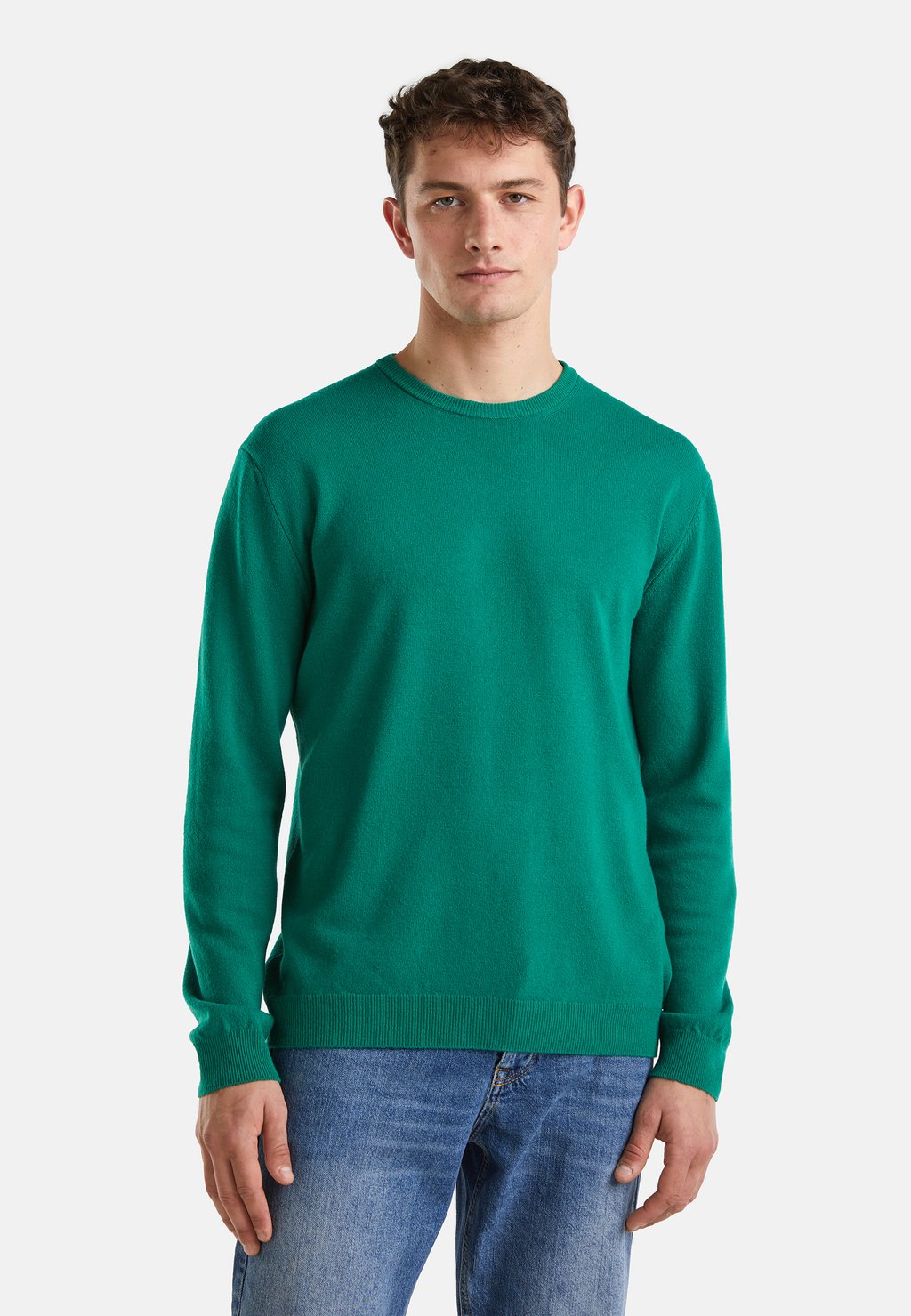 

Свитер Merino Crew Neck Strickpullover United Colors of Benetton, зеленый