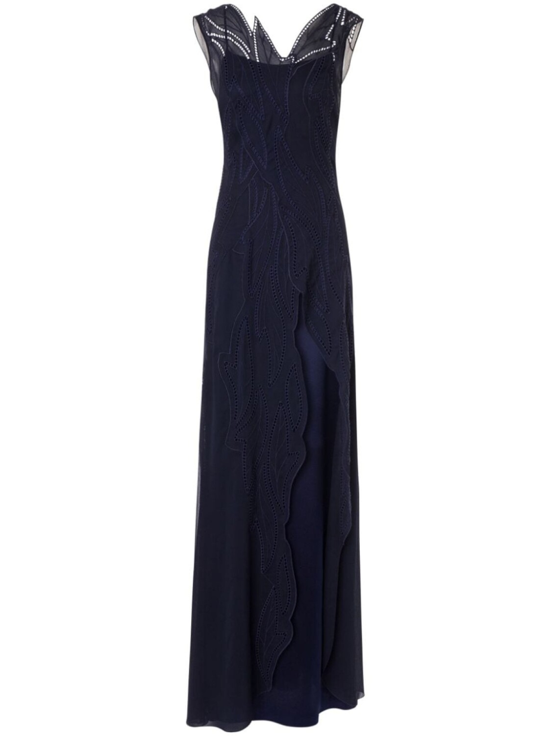 

Alberta Ferretti кружевное платье макси, синий