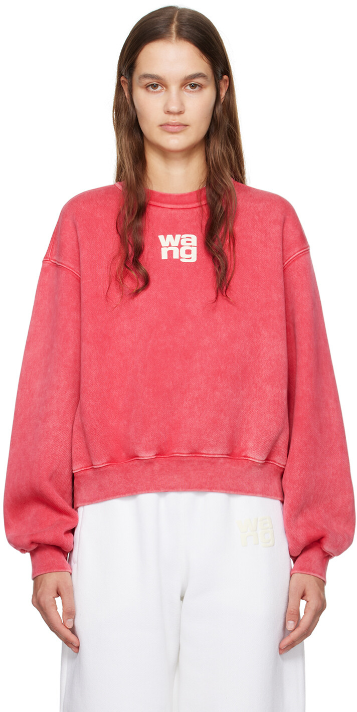 

Розовый свитшот с круглым вырезом Alexanderwang.T