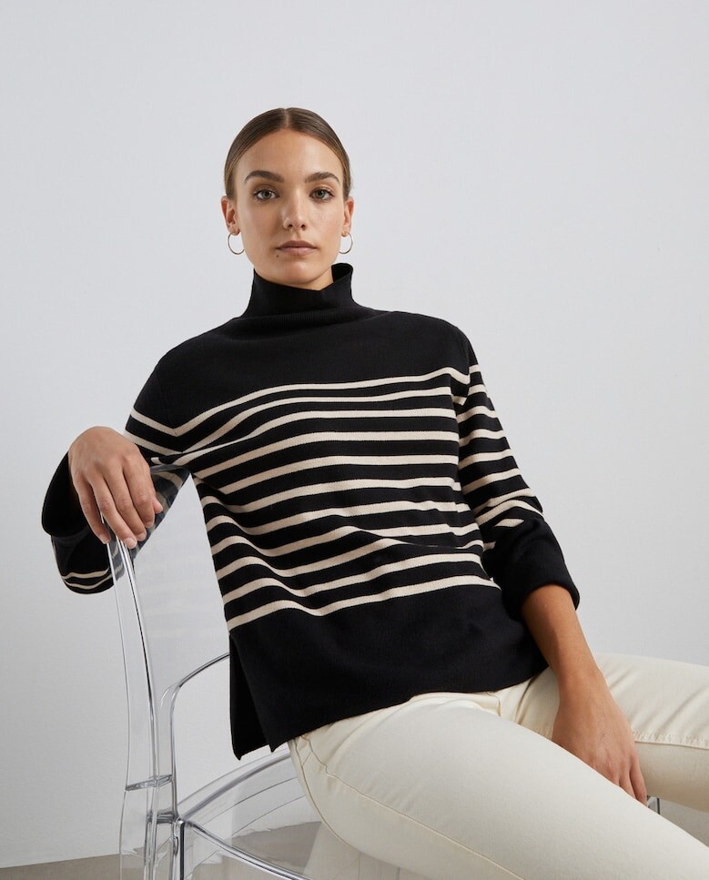 

Женский свитер Perkins с воротником Easy Wear, черный