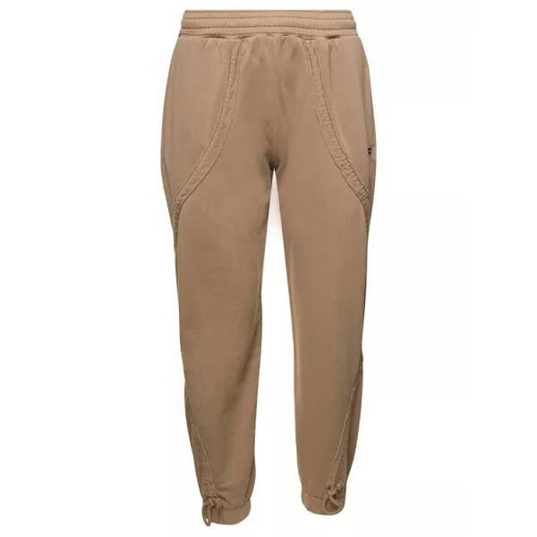 

Брюки beige sweatpants with logo patch in cotton Blumarine, коричневый
