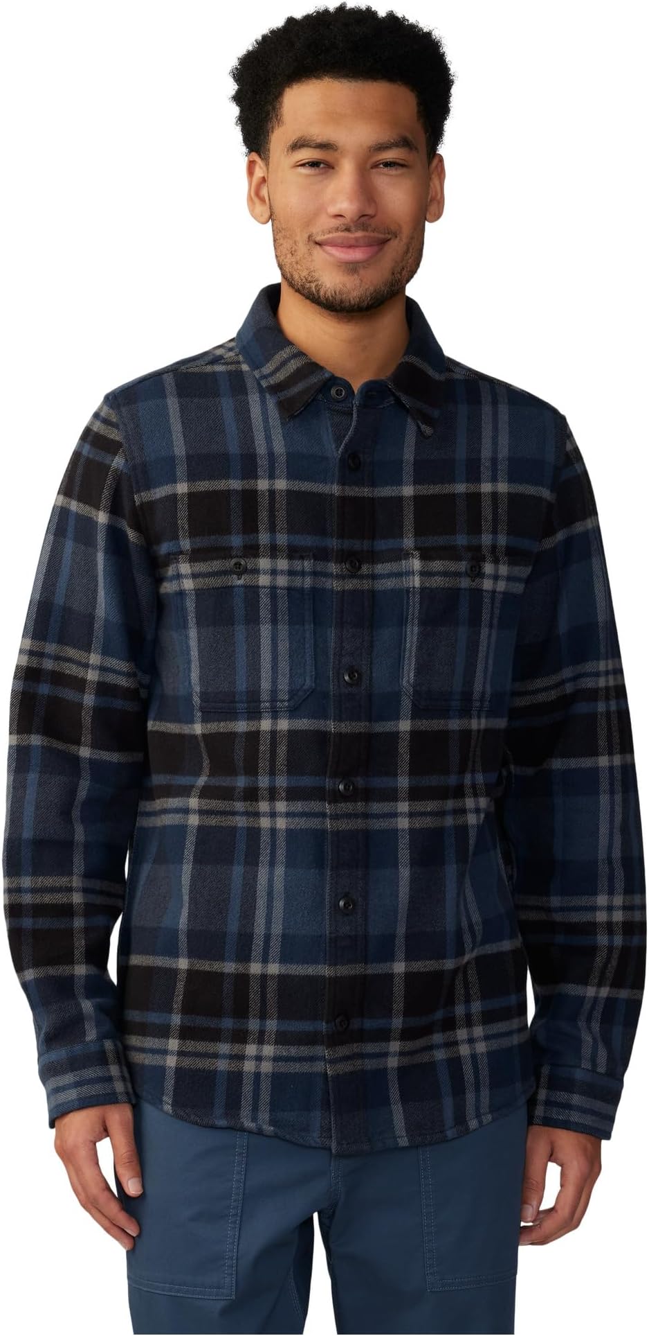 цена Рубашка Plusher с длинным рукавом Mountain Hardwear, цвет Hardwear Navy Amsterdam Plaid