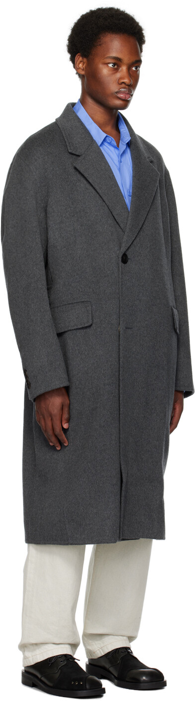 

Серое пальто на двух пуговицах Solid Homme, Серый