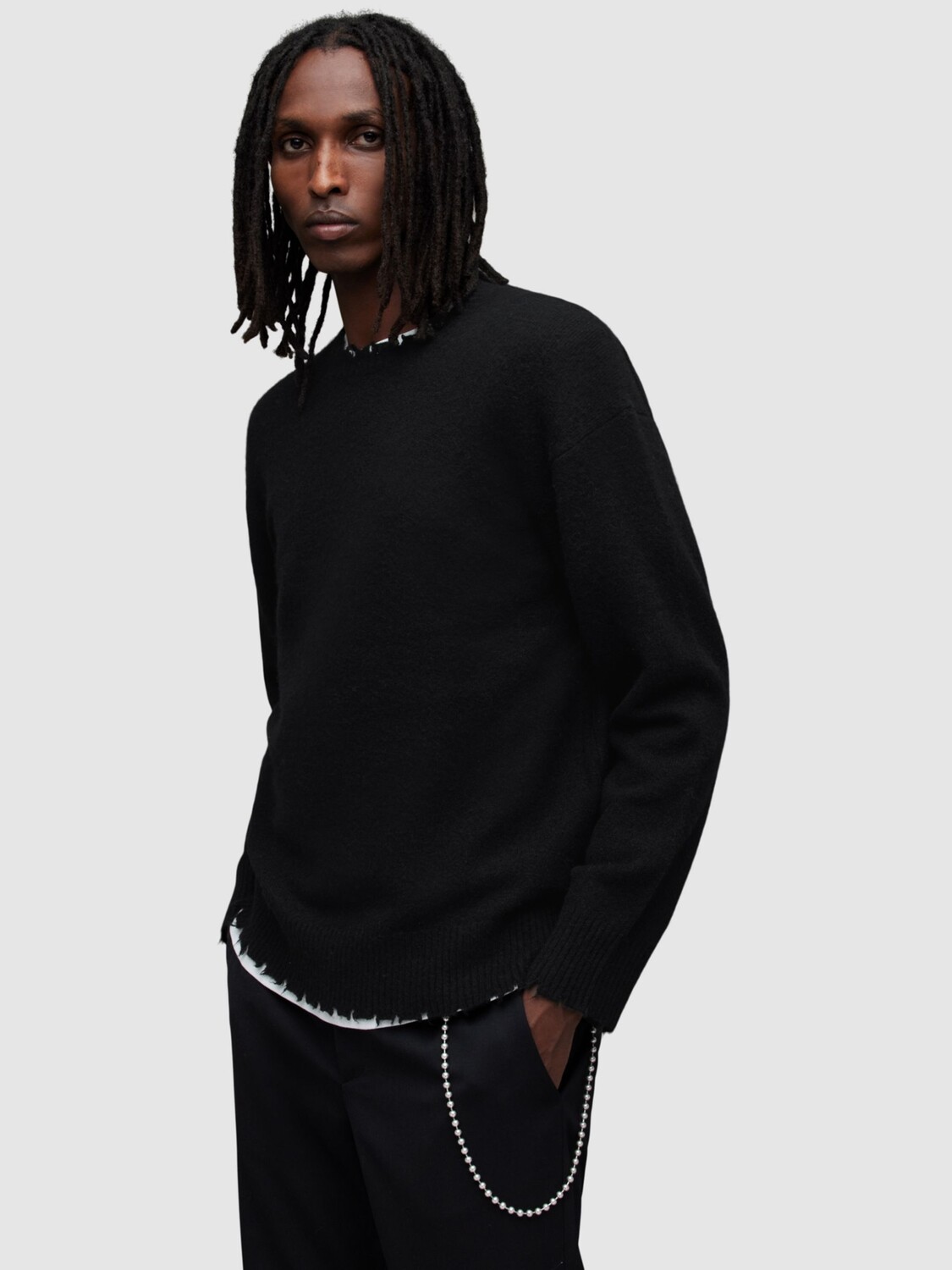 

Джемпер Luka с круглым вырезом AllSaints, черный