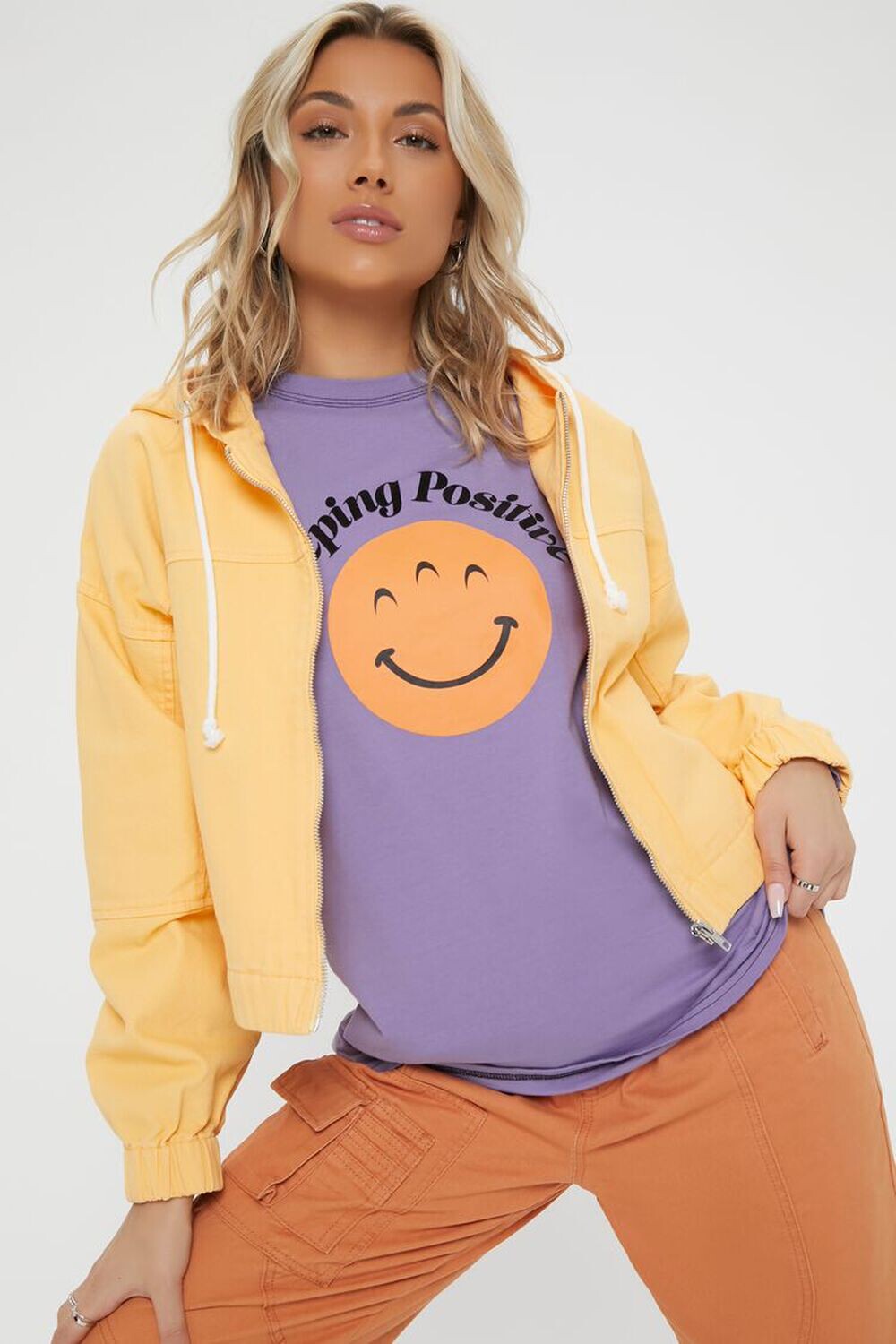 

Холщовая куртка на молнии с капюшоном Forever 21