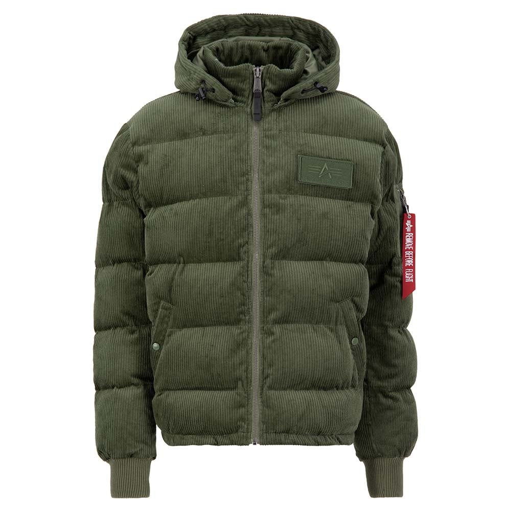 Куртка Alpha Industries Cord Puffer, зеленый