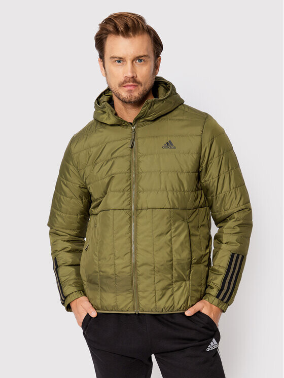 

Пуховик стандартного кроя Adidas, зеленый