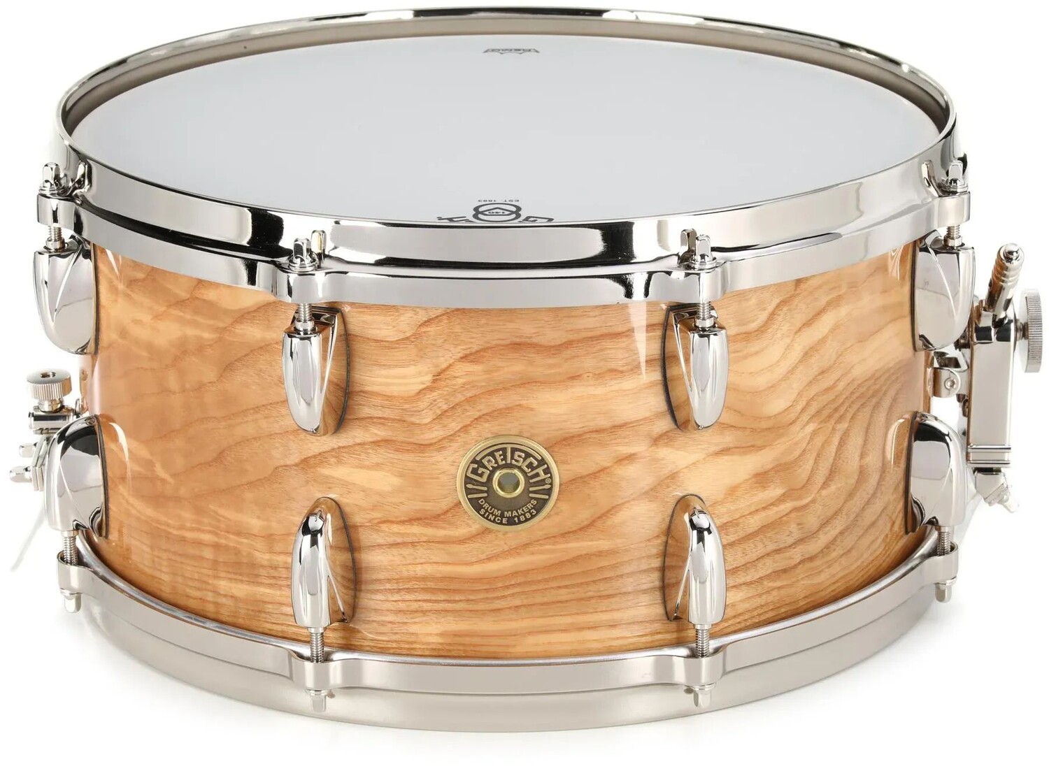 

Изготовленный на заказ малый барабан Gretsch Drums, ограниченный выпуск, посвященный 140-летию США, размер 7 x 14 дюймов, фигурный ясень
