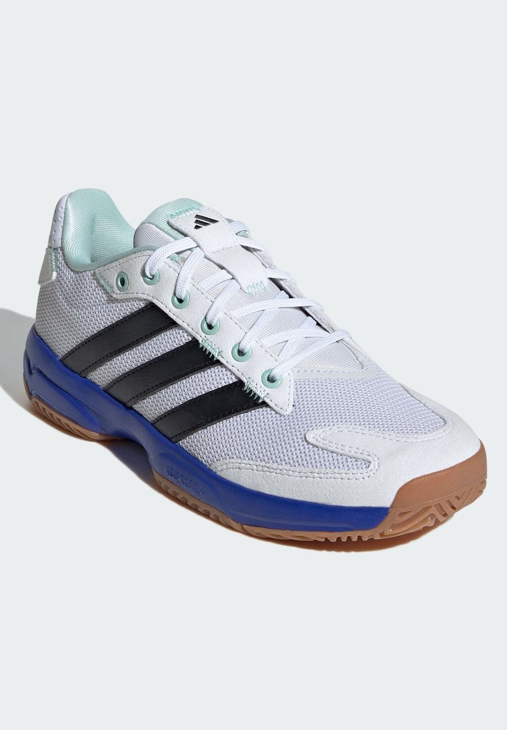 

Волейбольные кроссовки adidas Performance, облачно-белое ядро, черное, ярко-синее