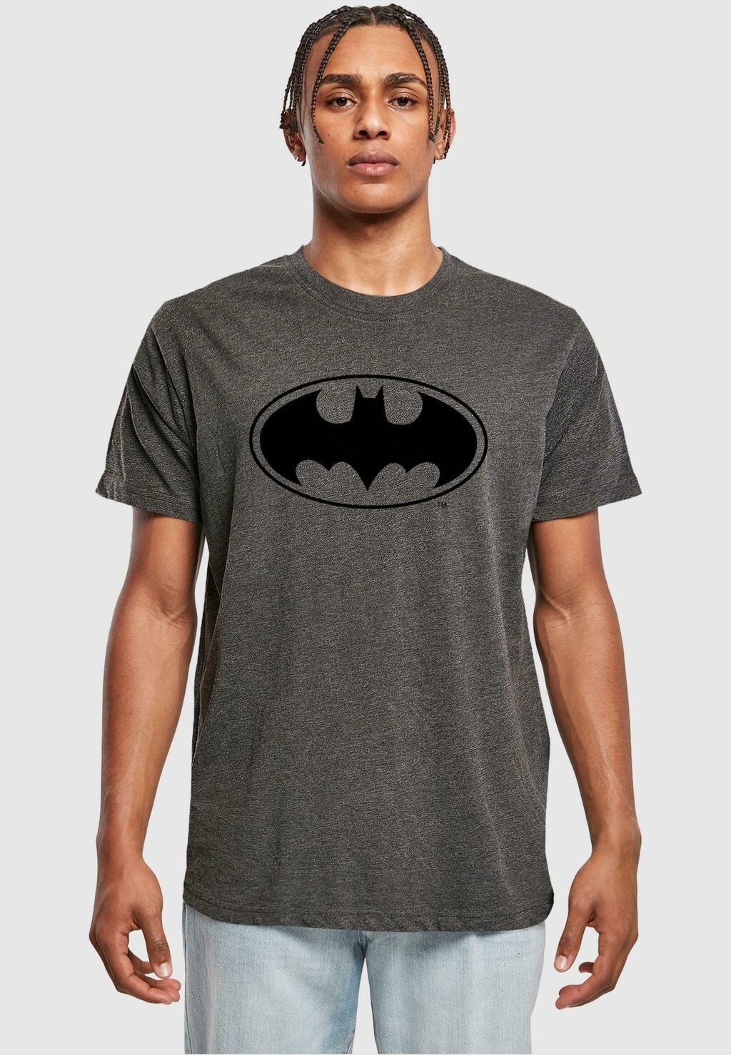

Футболка с принтом BATMAN MONOCHROME LOGO Merchcode, цвет charcoal