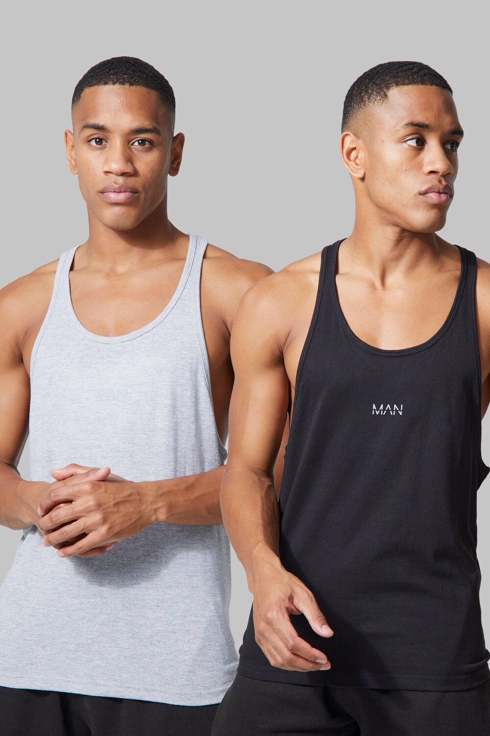 

Пакет стрингерных жилетов man active 2 Boohoo, разноцветный