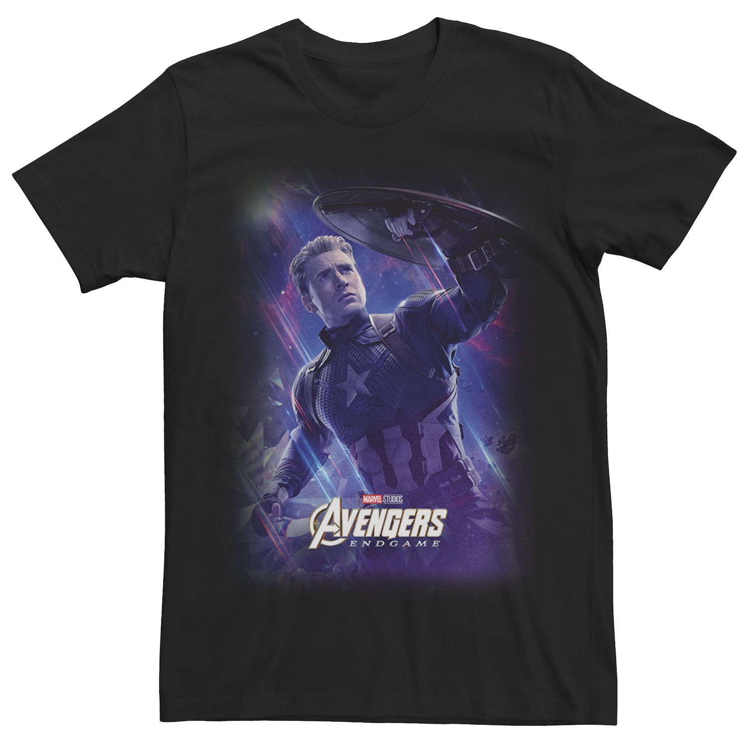 цена Мужская футболка с плакатом «Капитан Америка: Мстители: Финал» и галактическим плакатом Marvel