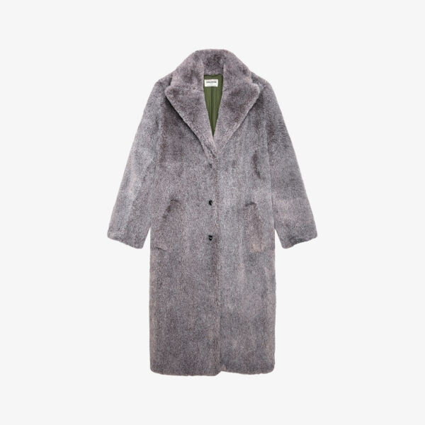 

Пальто из искусственного меха Monacoco с лацканами Zadig&Voltaire, цвет fauve