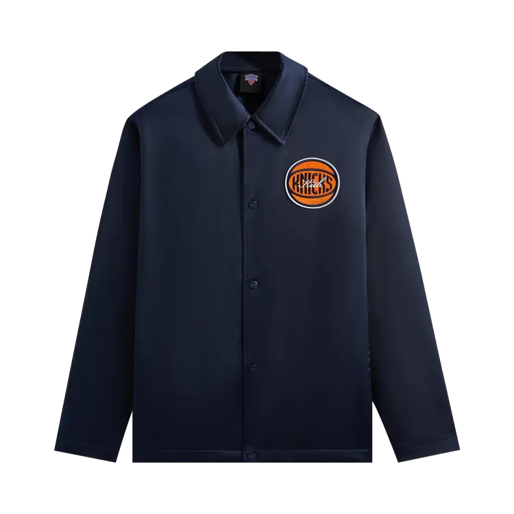 

Куртка Kith For The New York Knicks Snap Front Coaches 'Nocturnal', синий