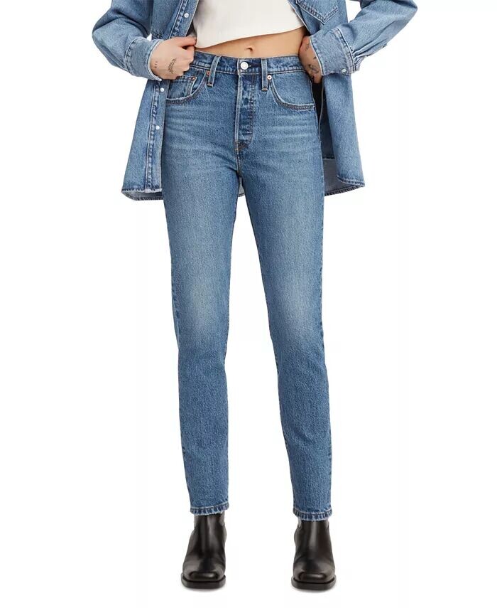 

Женские джинсы скинни 501 с высокой посадкой Levi's, синий